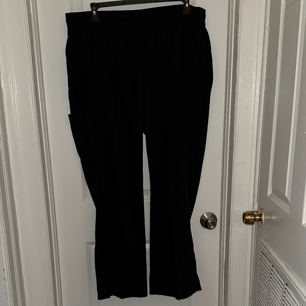 Scrubstar Black Straight-Leg Pull-On Pants